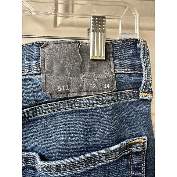 Levi’s MensBlue 511 Medium Washed Straight-Leg Jeans 32x34 - Picture 3 of 3
